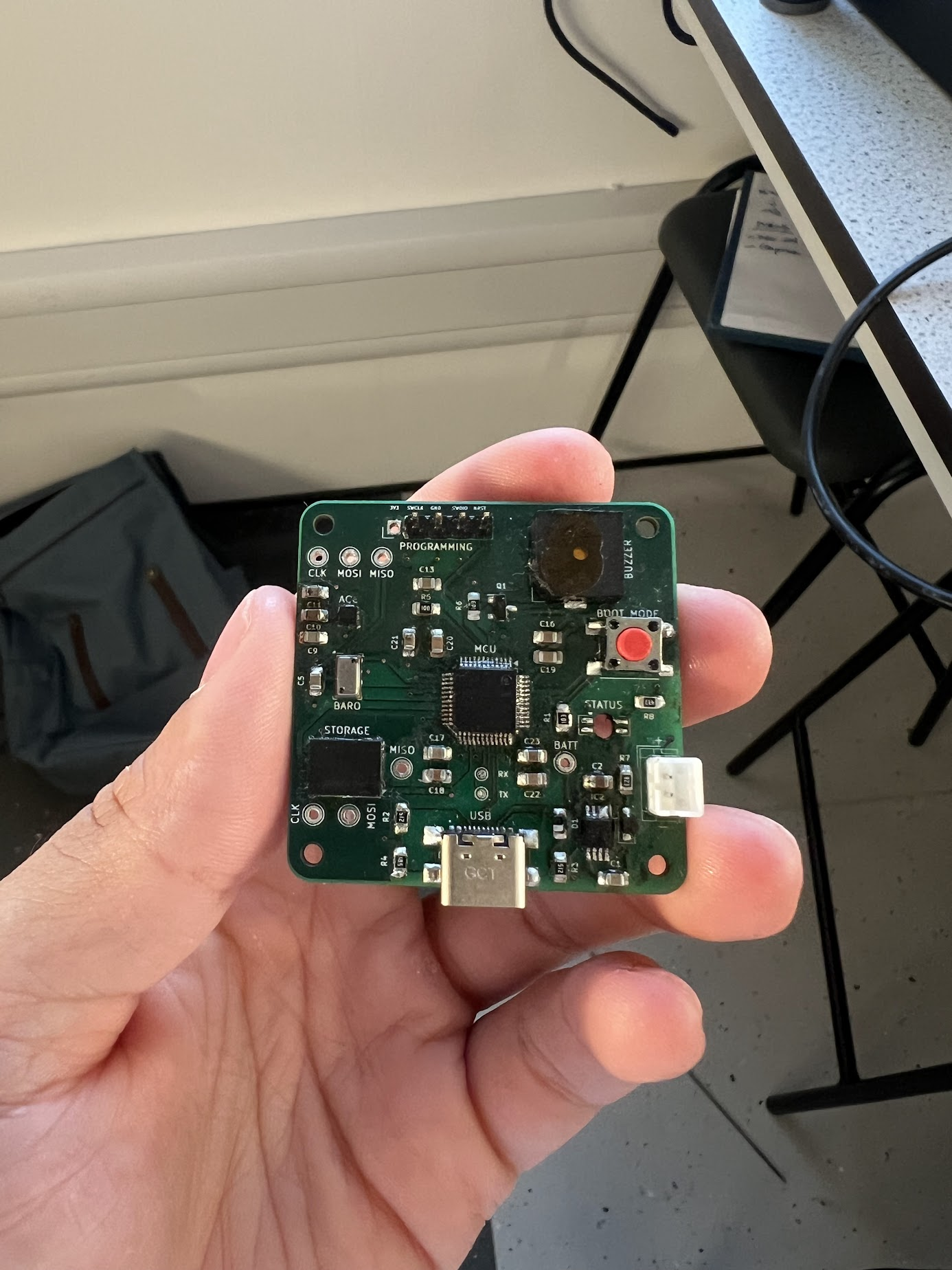 The assembled Margo PCB