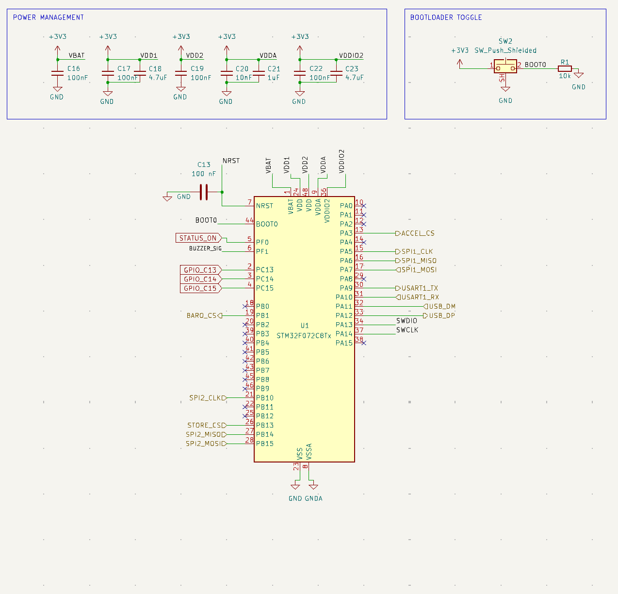 The local level schematic for Margo’s MCU logic